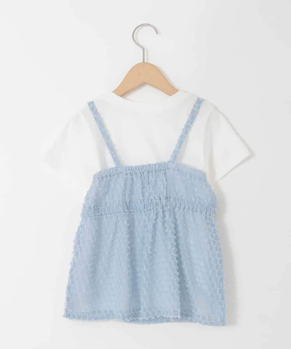 KJKHD64039 a.v.v KIDS(アー・ヴェ・ヴェ) [130-160]シアージャカードキャミドッキングトップス ライトブルー