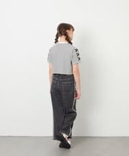 KJKHD75035 a.v.v KIDS(アー・ヴェ・ヴェ) [130-160]【冷感/UVカット】レースアップロゴTシャツ ホワイト