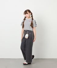KJKHD75035 a.v.v KIDS(アー・ヴェ・ヴェ) [130-160]【冷感/UVカット】レースアップロゴTシャツ ホワイト
