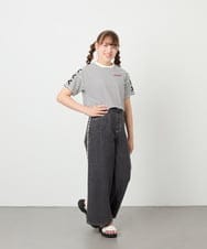 KJKHD75035 a.v.v KIDS(アー・ヴェ・ヴェ) [130-160]【冷感/UVカット】レースアップロゴTシャツ ホワイト