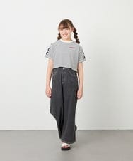 KJKHD75035 a.v.v KIDS(アー・ヴェ・ヴェ) [130-160]【冷感/UVカット】レースアップロゴTシャツ ホワイト