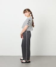 KJKHD75035 a.v.v KIDS(アー・ヴェ・ヴェ) [130-160]【冷感/UVカット】レースアップロゴTシャツ ホワイト