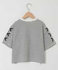 KJKHD75035 a.v.v KIDS(アー・ヴェ・ヴェ) [130-160]【冷感/UVカット】レースアップロゴTシャツ ホワイト