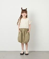 KJKHD77044 a.v.v KIDS(アー・ヴェ・ヴェ) [120-160]【冷感/洗える】レースTシャツタンク付き アイボリー