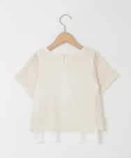 KJKHD77044 a.v.v KIDS(アー・ヴェ・ヴェ) [120-160]【冷感/洗える】レースTシャツタンク付き アイボリー