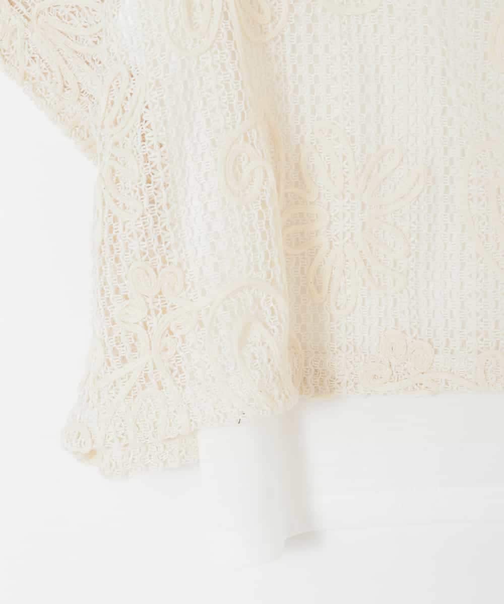 KJKHD77044 a.v.v KIDS(アー・ヴェ・ヴェ) [120-160]【冷感/洗える】レースTシャツタンク付き アイボリー