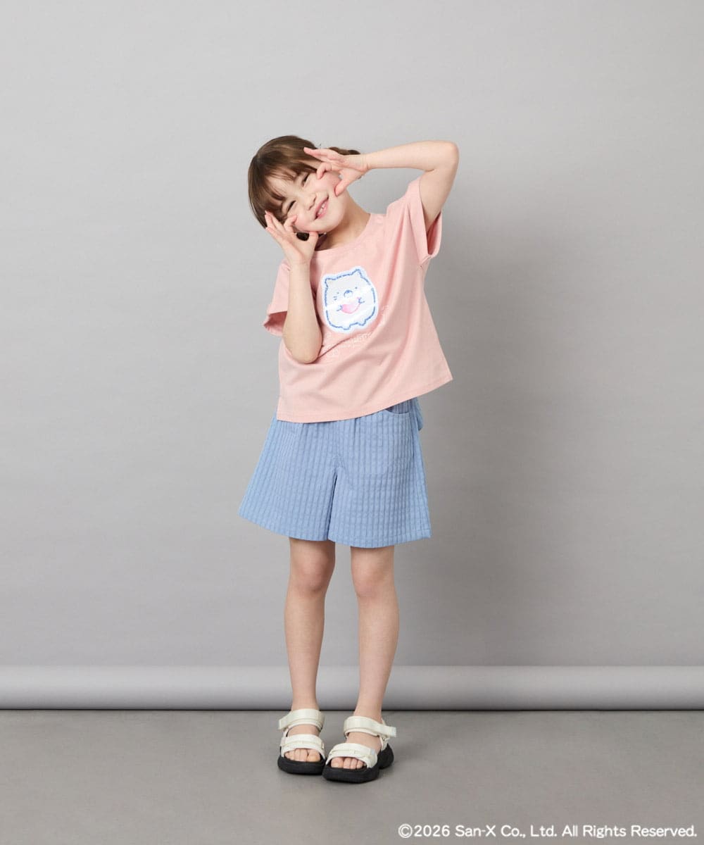 KJKHD80035 a.v.v KIDS(アー・ヴェ・ヴェ) [110-140]すみっコぐらしスパンコールT ピンク
