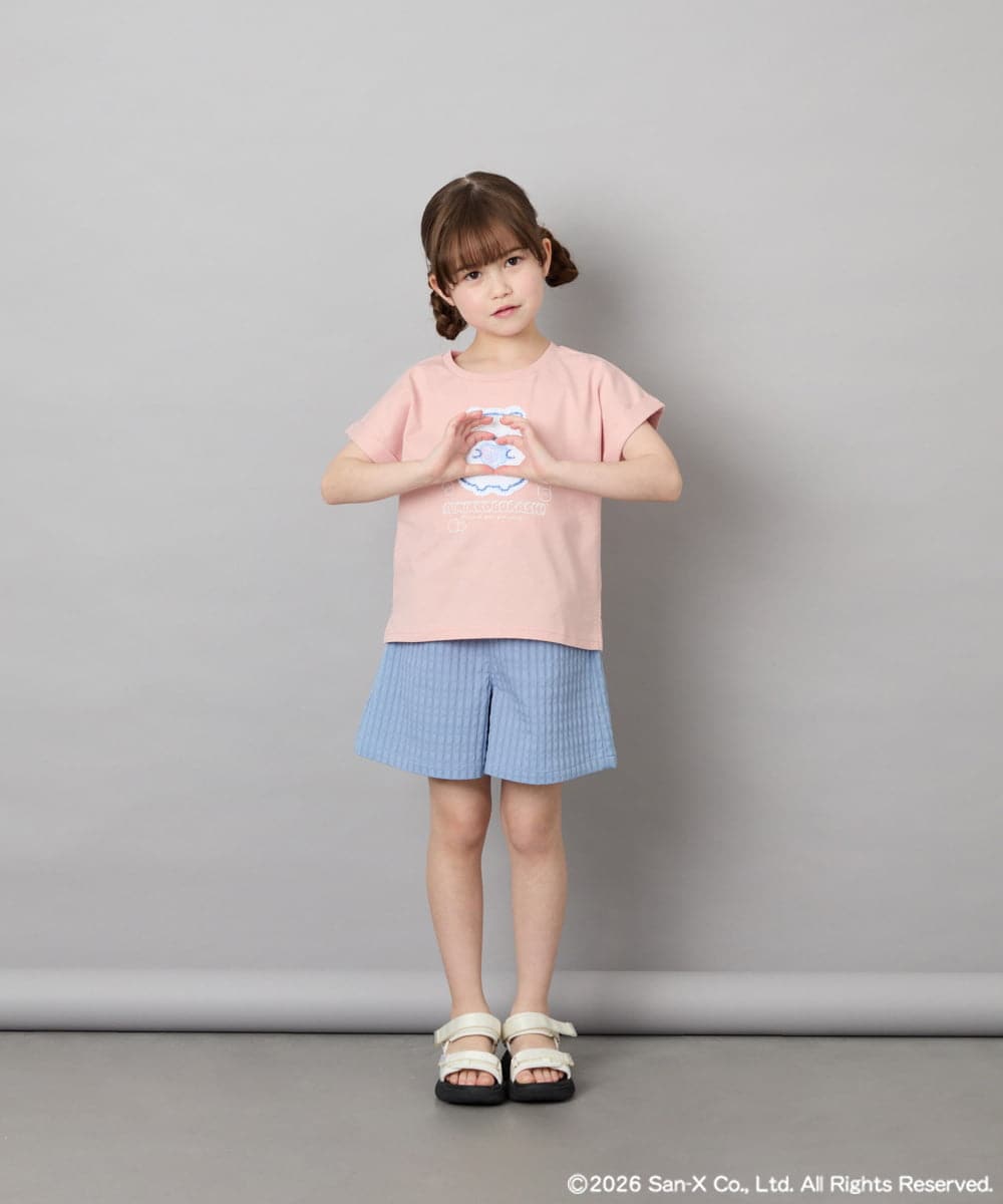 KJKHD80035 a.v.v KIDS(アー・ヴェ・ヴェ) [110-140]すみっコぐらしスパンコールT ピンク