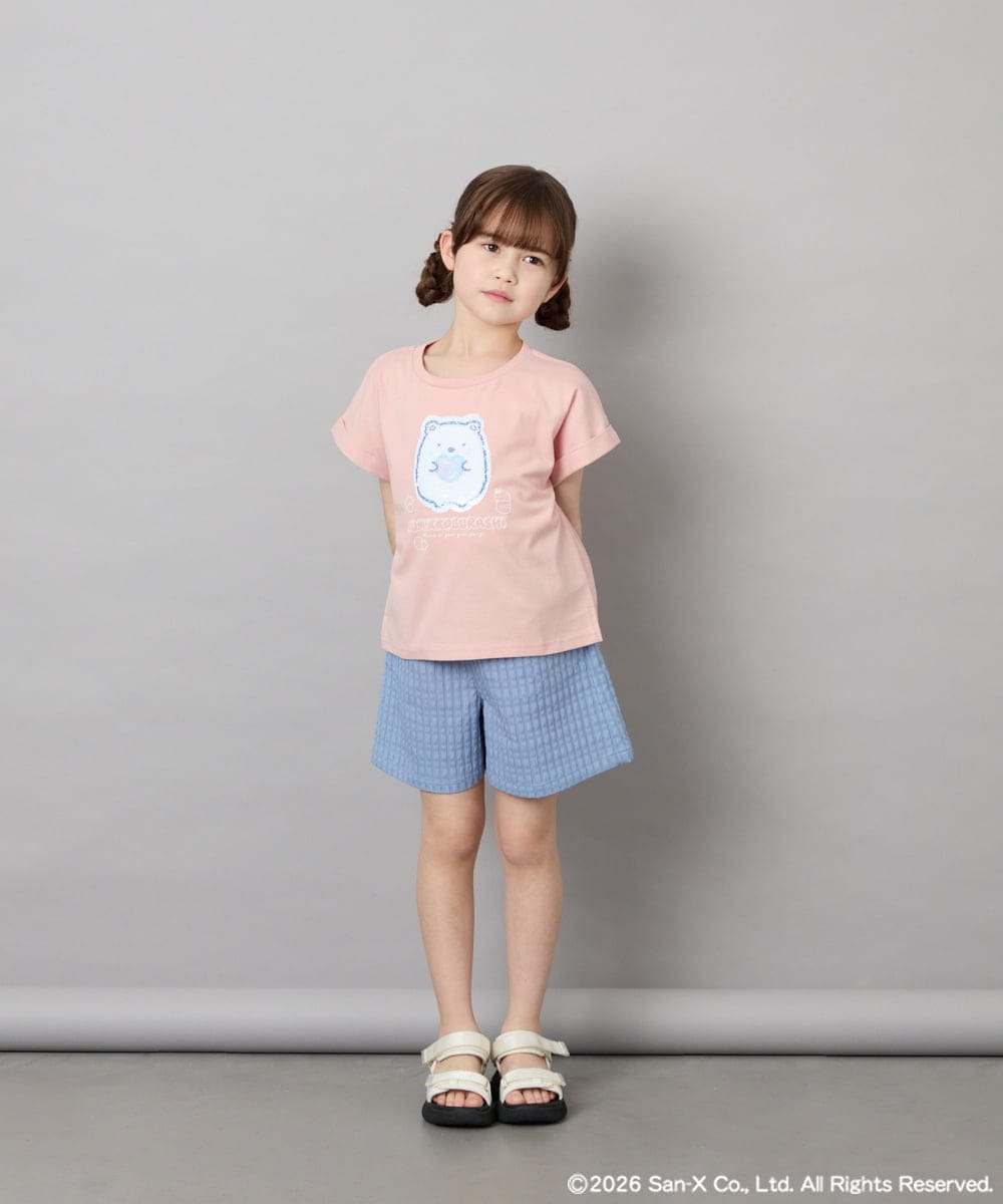 KJKHD80035 a.v.v KIDS(アー・ヴェ・ヴェ) [110-140]すみっコぐらしスパンコールT ピンク
