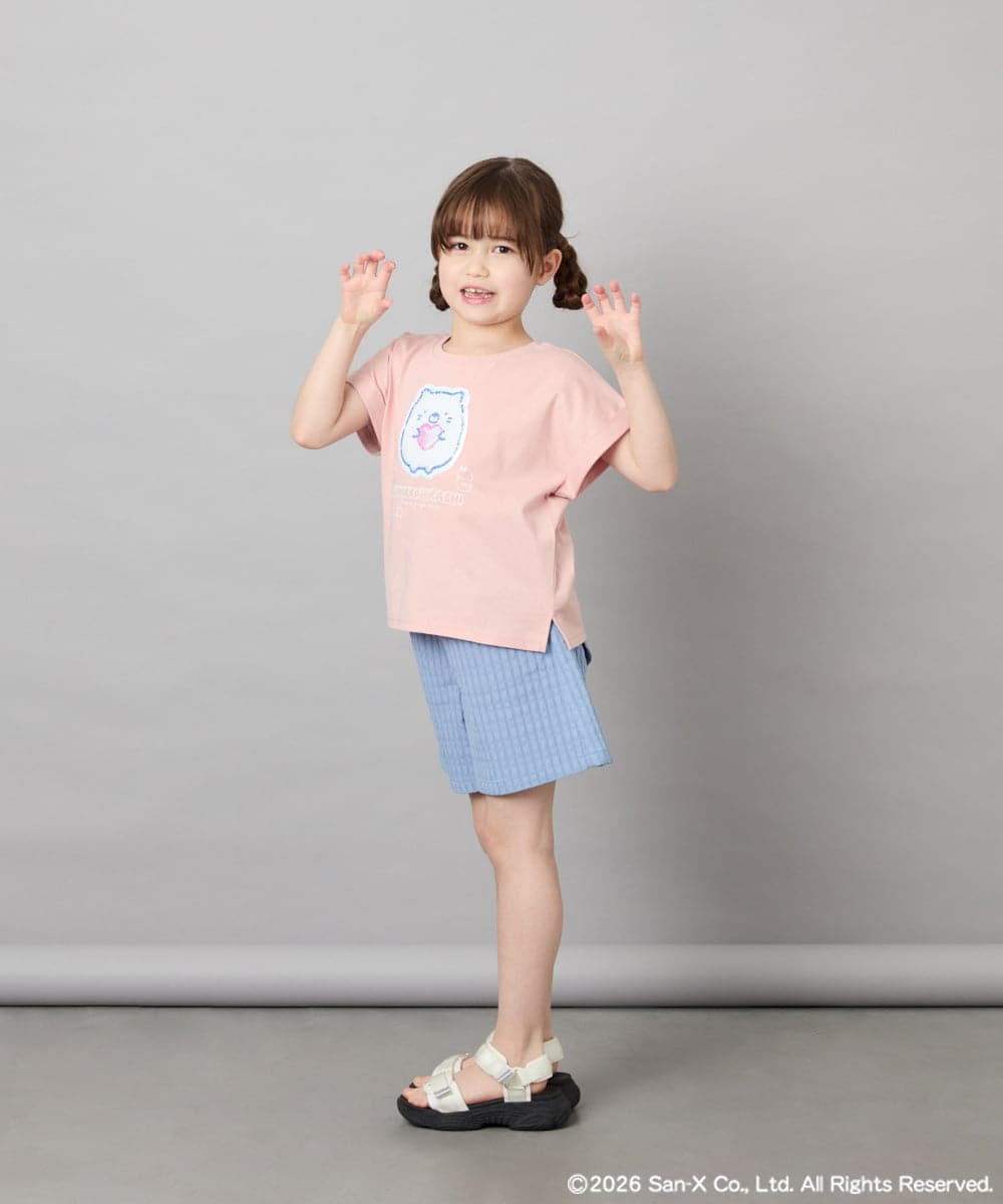 KJKHD80035 a.v.v KIDS(アー・ヴェ・ヴェ) [110-140]すみっコぐらしスパンコールT ピンク