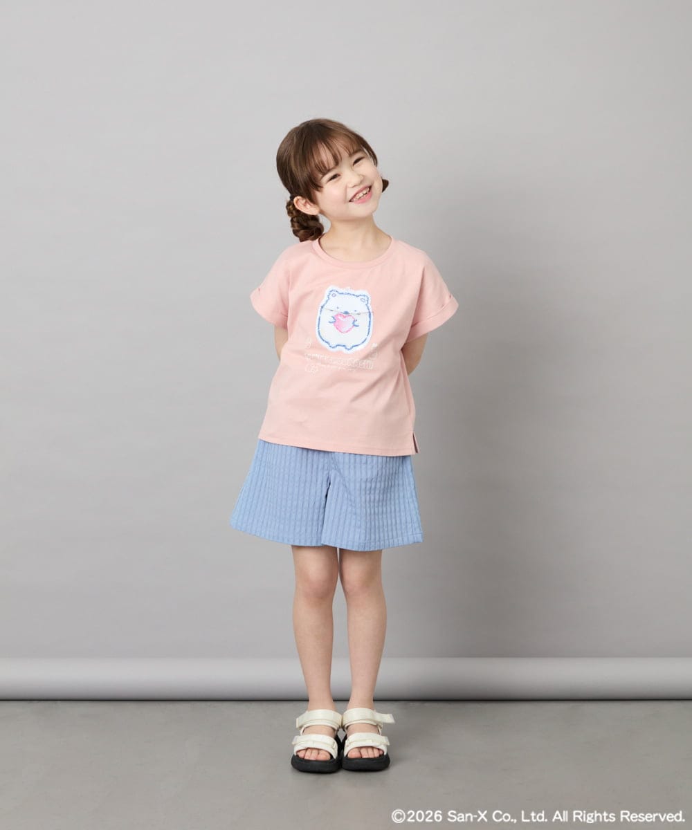KJKHD80035 a.v.v KIDS(アー・ヴェ・ヴェ) [110-140]すみっコぐらしスパンコールT ピンク