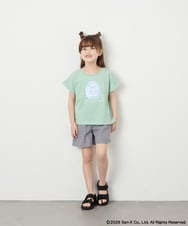 KJKHD80035 a.v.v KIDS(アー・ヴェ・ヴェ) [110-140]すみっコぐらしスパンコールT グリーン