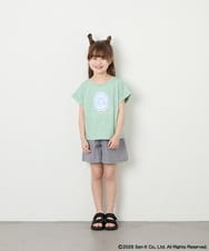 KJKHD80035 a.v.v KIDS(アー・ヴェ・ヴェ) [110-140]すみっコぐらしスパンコールT グリーン