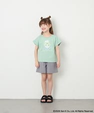 KJKHD80035 a.v.v KIDS(アー・ヴェ・ヴェ) [110-140]すみっコぐらしスパンコールT グリーン
