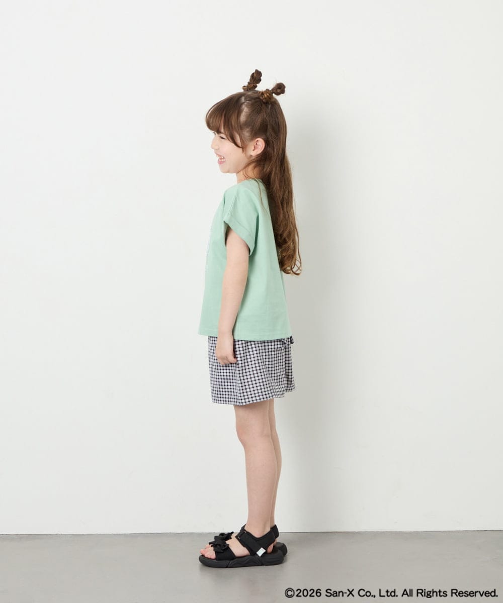 KJKHD80035 a.v.v KIDS(アー・ヴェ・ヴェ) [110-140]すみっコぐらしスパンコールT グリーン