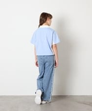 KJKHD90035 a.v.v KIDS(アー・ヴェ・ヴェ) [140-150]【男女兼用】襟付きバイカラーハーフジップ ライトブルー