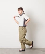 KJKHD90035 a.v.v KIDS(アー・ヴェ・ヴェ) [140-150]【男女兼用】襟付きバイカラーハーフジップ ライトグレー
