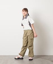 KJKHD90035 a.v.v KIDS(アー・ヴェ・ヴェ) [140-150]【男女兼用】襟付きバイカラーハーフジップ ライトグレー