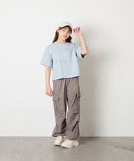 KJKHD91029 a.v.v KIDS(アー・ヴェ・ヴェ) [140-150]【男女兼用】袖ロールアップオーバーT ライトブルー