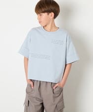 KJKHD91029 a.v.v KIDS(アー・ヴェ・ヴェ) [140-150]【男女兼用】袖ロールアップオーバーT ライトブルー