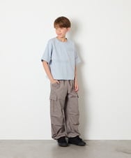 KJKHD91029 a.v.v KIDS(アー・ヴェ・ヴェ) [140-150]【男女兼用】袖ロールアップオーバーT ライトブルー