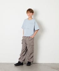 KJKHD91029 a.v.v KIDS(アー・ヴェ・ヴェ) [140-150]【男女兼用】袖ロールアップオーバーT ライトブルー
