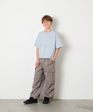 KJKHD91029 a.v.v KIDS(アー・ヴェ・ヴェ) [140-150]【男女兼用】袖ロールアップオーバーT ライトブルー