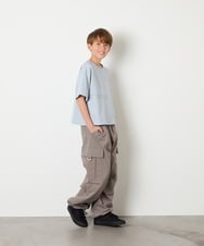KJKHD91029 a.v.v KIDS(アー・ヴェ・ヴェ) [140-150]【男女兼用】袖ロールアップオーバーT ライトブルー