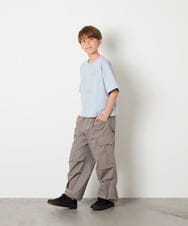 KJKHD91029 a.v.v KIDS(アー・ヴェ・ヴェ) [140-150]【男女兼用】袖ロールアップオーバーT ライトブルー