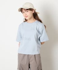 KJKHD91029 a.v.v KIDS(アー・ヴェ・ヴェ) [140-150]【男女兼用】袖ロールアップオーバーT ライトブルー