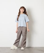 KJKHD91029 a.v.v KIDS(アー・ヴェ・ヴェ) [140-150]【男女兼用】袖ロールアップオーバーT ライトブルー