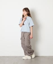 KJKHD91029 a.v.v KIDS(アー・ヴェ・ヴェ) [140-150]【男女兼用】袖ロールアップオーバーT ライトブルー