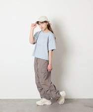 KJKHD91029 a.v.v KIDS(アー・ヴェ・ヴェ) [140-150]【男女兼用】袖ロールアップオーバーT ライトブルー
