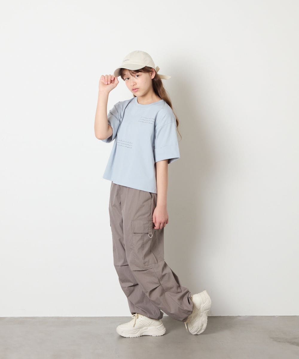 KJKHD91029 a.v.v KIDS(アー・ヴェ・ヴェ) [140-150]【男女兼用】袖ロールアップオーバーT ライトブルー