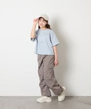 KJKHD91029 a.v.v KIDS(アー・ヴェ・ヴェ) [140-150]【男女兼用】袖ロールアップオーバーT ライトブルー
