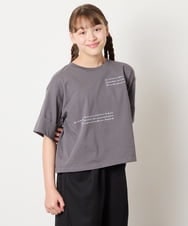 KJKHD91029 a.v.v KIDS(アー・ヴェ・ヴェ) [140-150]【男女兼用】袖ロールアップオーバーT ダークグレー