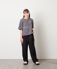 KJKHD91029 a.v.v KIDS(アー・ヴェ・ヴェ) [140-150]【男女兼用】袖ロールアップオーバーT ダークグレー