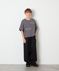 KJKHD91029 a.v.v KIDS(アー・ヴェ・ヴェ) [140-150]【男女兼用】袖ロールアップオーバーT ダークグレー