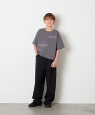 KJKHD91029 a.v.v KIDS(アー・ヴェ・ヴェ) [140-150]【男女兼用】袖ロールアップオーバーT ダークグレー