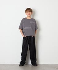 KJKHD91029 a.v.v KIDS(アー・ヴェ・ヴェ) [140-150]【男女兼用】袖ロールアップオーバーT ダークグレー