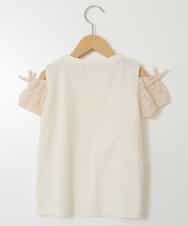 KJKHT25024 a.v.v KIDS(アー・ヴェ・ヴェ) [140-150]袖シアーオフショルＴシャツ アイボリー