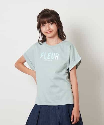 KJKHV30024 a.v.v KIDS [100-130]オーロラスパンコールロゴTシャツ