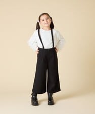 KJKJA41034 a.v.v KIDS(アー・ヴェ・ヴェ) [130-160]チュールスリーブポンチカットソー ホワイト