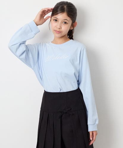 KJKJD04026 a.v.v KIDS [130-160]【毛玉になりにくい】ロゴロンT