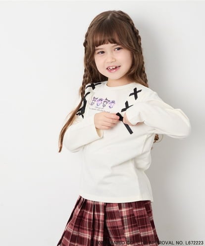 KJKJD05044 a.v.v KIDS [110-150]【サンリオ/数量限定】クロミレースアップTシャツ