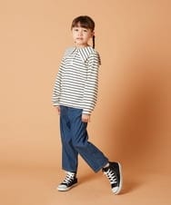 KJKJS32029 a.v.v KIDS(アー・ヴェ・ヴェ) [100-130]セーラーカラーロンＴ ボーダー