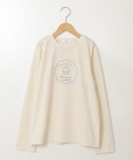 KJKJS36029 a.v.v KIDS(アー・ヴェ・ヴェ) [100-130]カップケーキ刺繍ロンＴ アイボリー