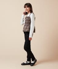 KJKJV36034 a.v.v KIDS(アー・ヴェ・ヴェ) [100-160]シャーリングビスチェドッキングトップス ベージュ