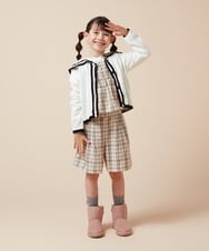 KJKJV36034 a.v.v KIDS(アー・ヴェ・ヴェ) [100-160]シャーリングビスチェドッキングトップス ベージュ