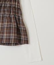 KJKJV36034 a.v.v KIDS(アー・ヴェ・ヴェ) [100-160]シャーリングビスチェドッキングトップス ブラウン